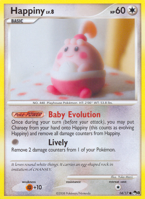 Happiny (14/17) - POP Series 8 Pokémon Card