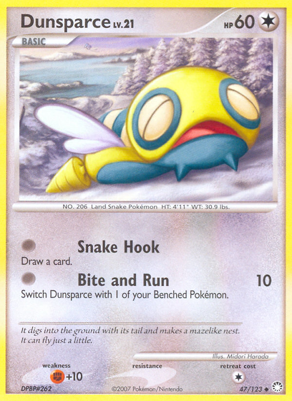 Dunsparce (47/123) - Mysterious Treasures Pokémon Card