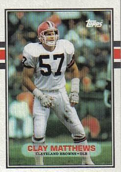 Clay Matthews 1989 Topps #143 Sports Card