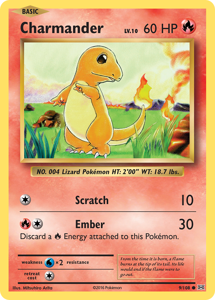 Charmander (9/108) - Evolutions Pokémon Card