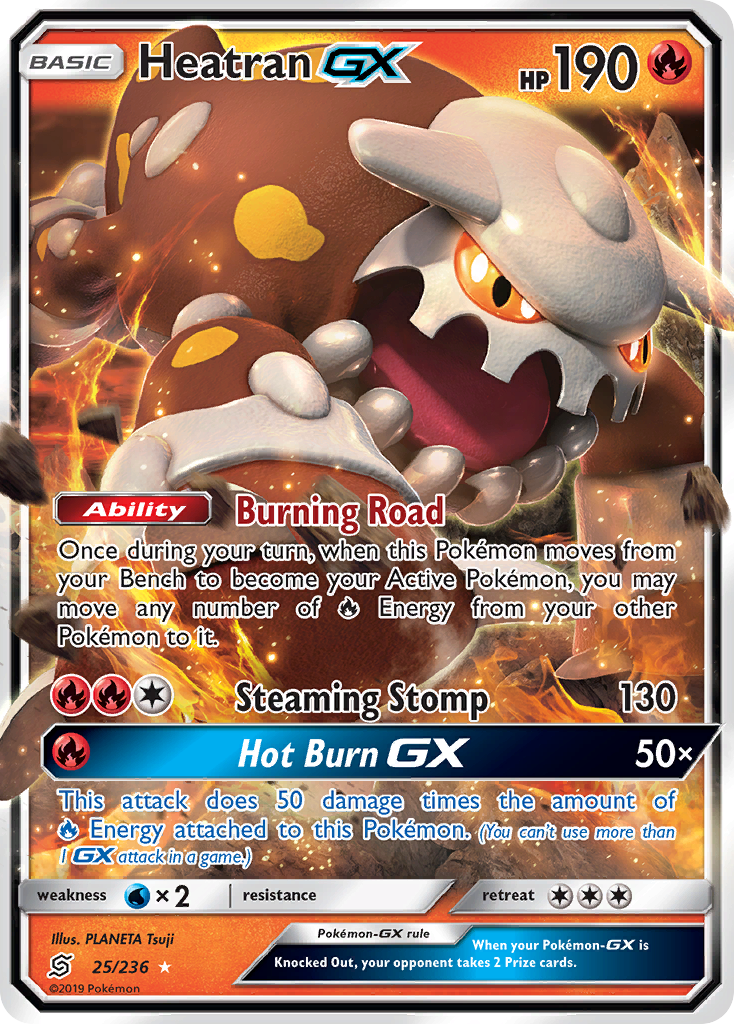 Heatran GX (25/236) - Unified Minds Pokémon Card