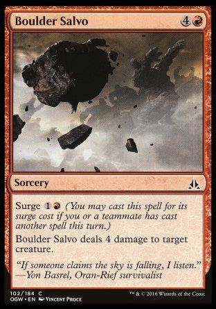 Boulder Salvo (Oath of the Gatewatch) Trading Card