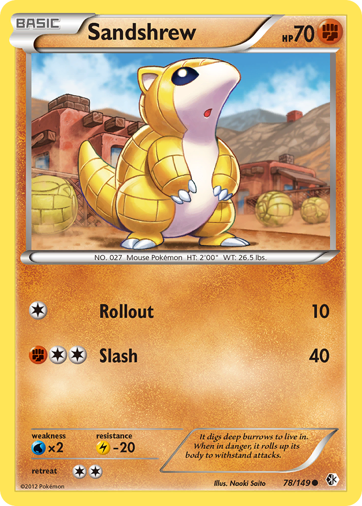 Sandshrew (78/149) - Boundaries Crossed Pokémon Card