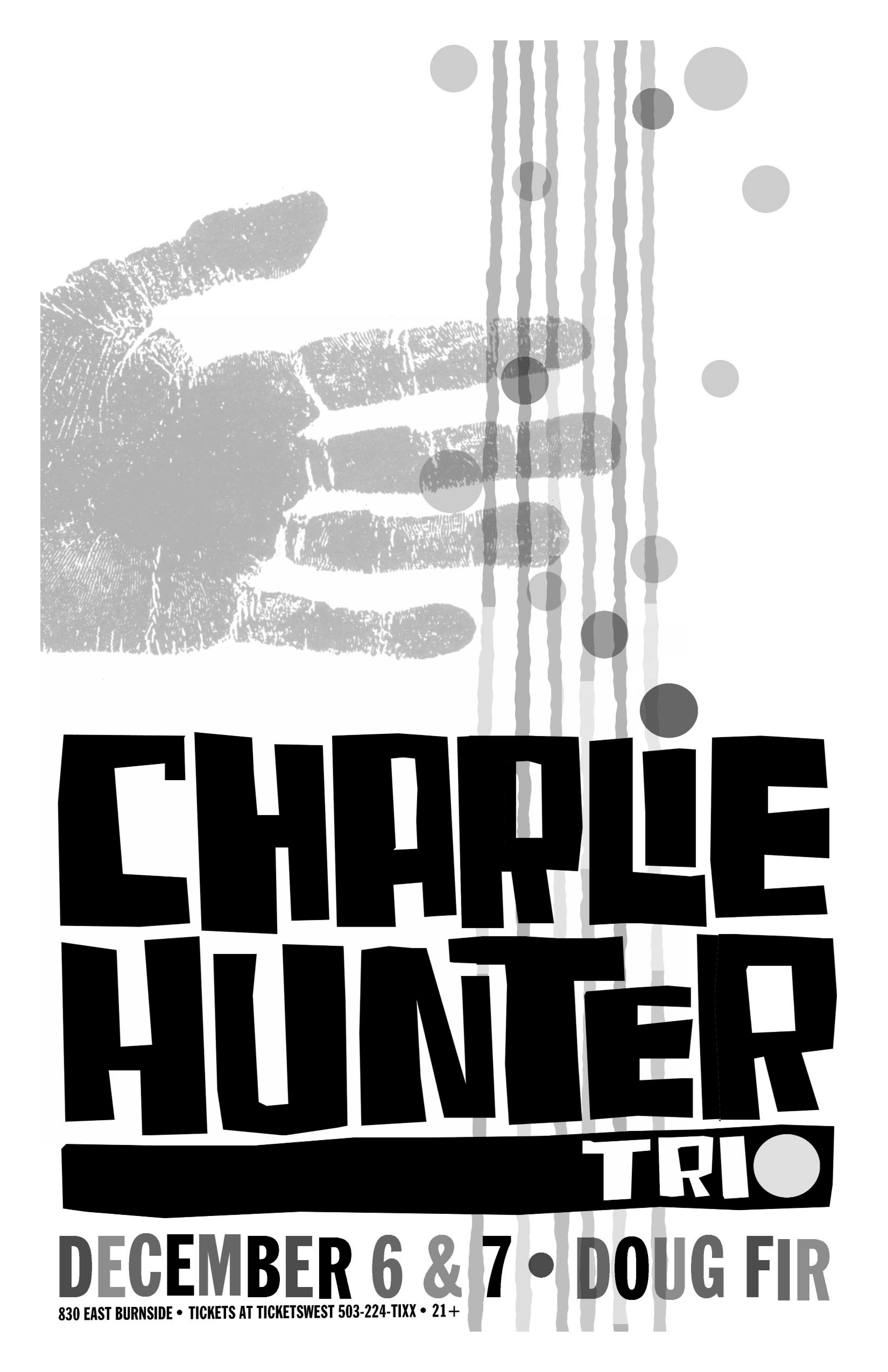 MXP-140.38 Charlie Hunter Trio 2005 Doug Fir  Dec 7 Concert Poster