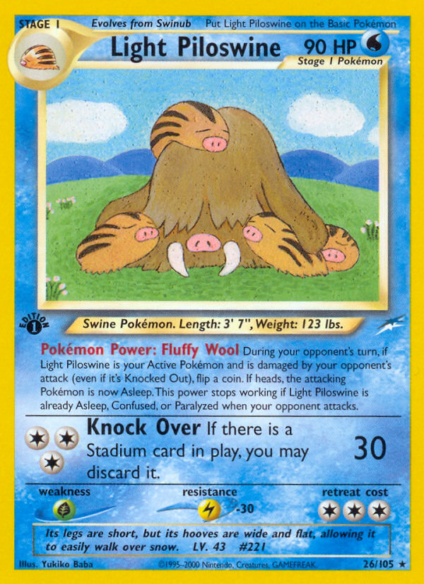 Light Piloswine (26/105) - Neo Destiny Pokémon Card