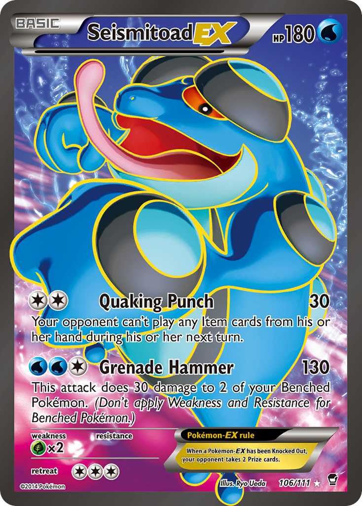 Seismitoad EX (106/111) - Furious Fists Pokémon Card