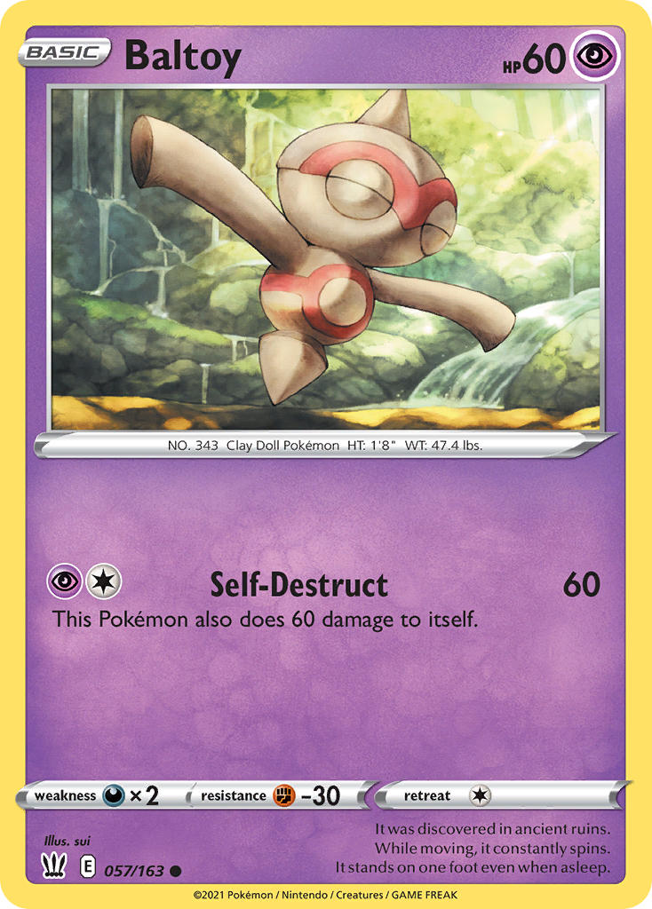 Baltoy (57/163) - Battle Styles Pokémon Card