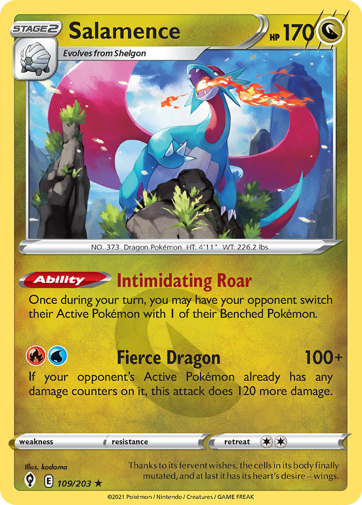 Salamence (109/203) - Evolving Skies Pokémon Card