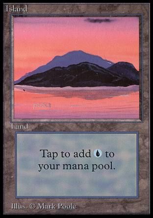 Island (Beta) (Red Sky) Trading Card