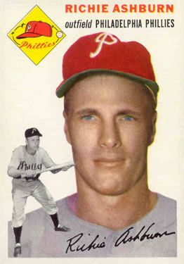 Richie Ashburn 1954 Topps #45 Sports Card