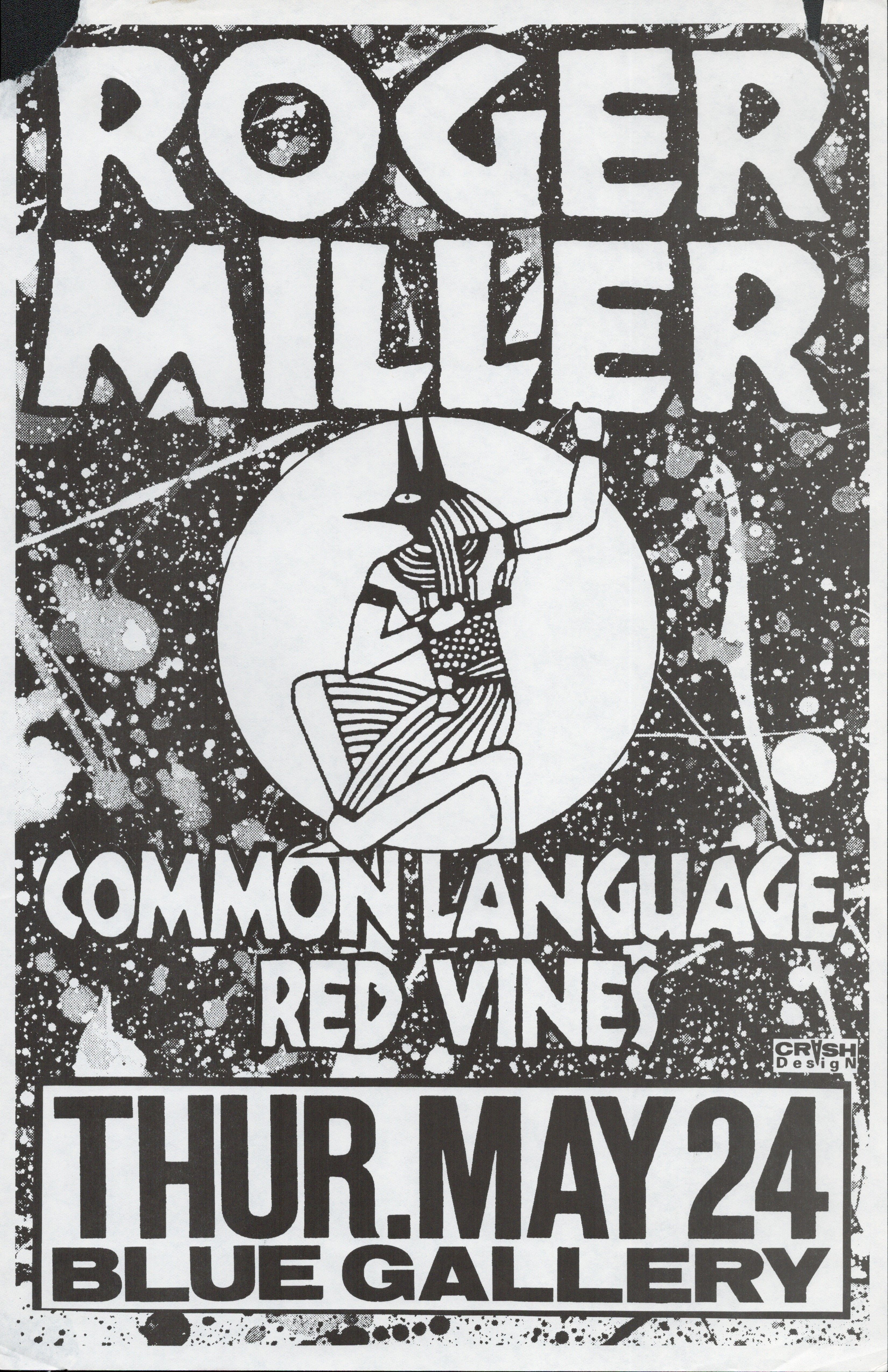 MXP-145.1 Roger Miller 1990 Blue Gallery  May 24 Concert Poster