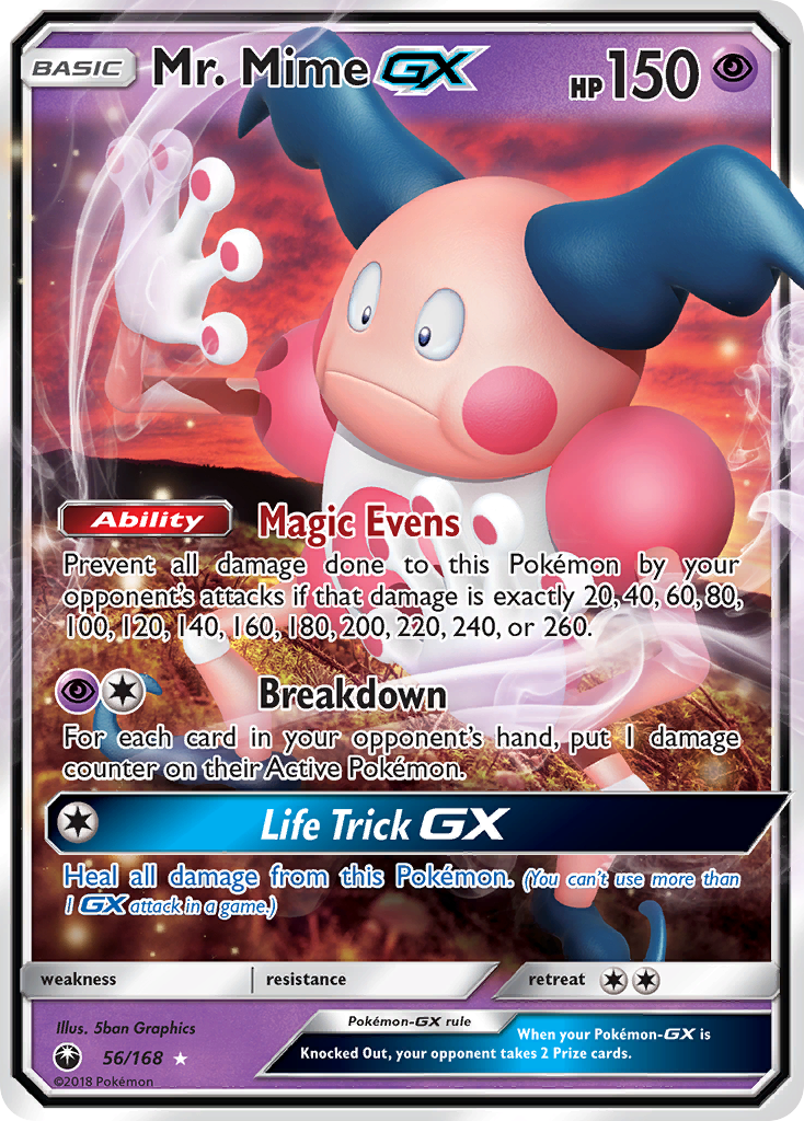 Mr. Mime GX (56/168) - Celestial Storm Pokémon Card