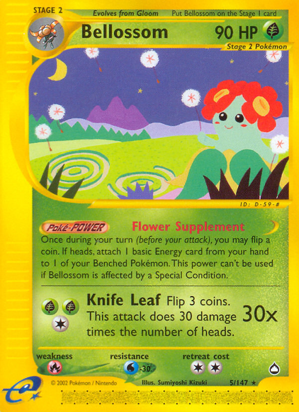 Bellossom (5/147) - Aquapolis Pokémon Card