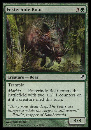 Festerhide Boar (Jace vs. Vraska) Trading Card