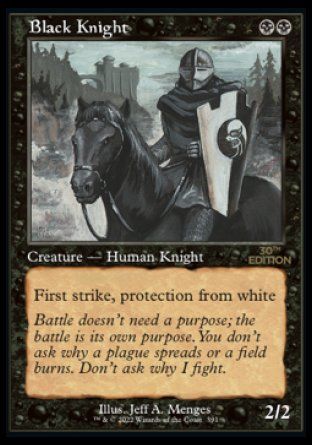 Black Knight (Magic 30th Anniversary Edition - Old Frame) Trading Card