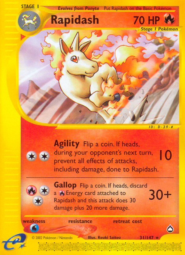 Rapidash (31/147) - Aquapolis Pokémon Card