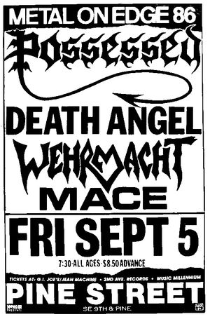 MXP-206.7 Possessed 1986 Pine Street Theatre  Sep 5