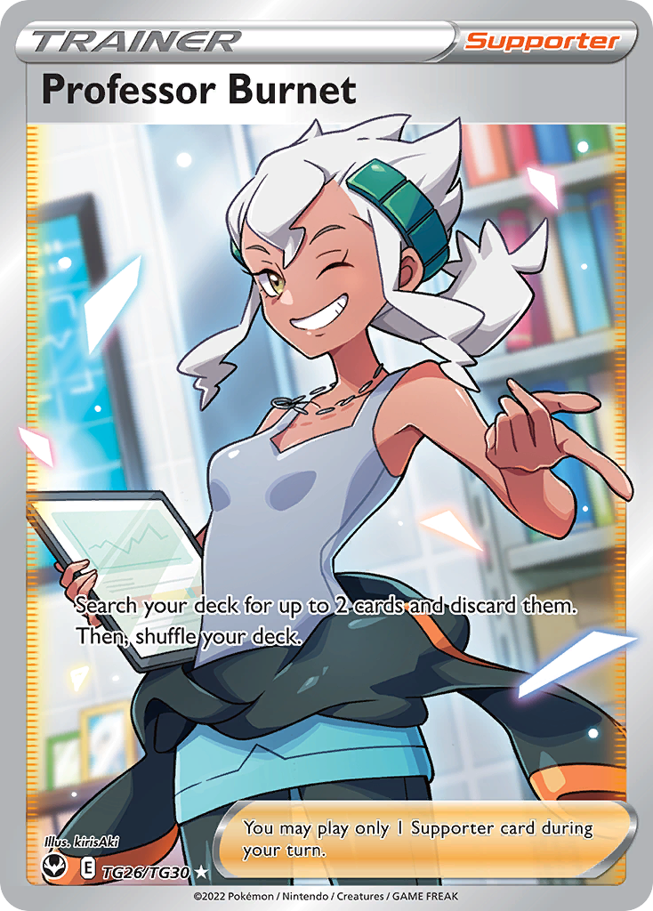 Professor Burnet (Trainer: Supporter) (TG26) - Silver Tempest Trainer Gallery Pokémon Card