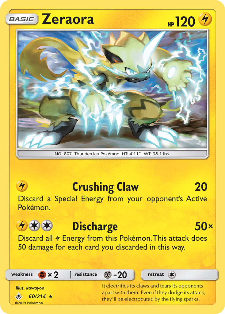 Zeraora (60/214) - Unbroken Bonds Pokémon Card