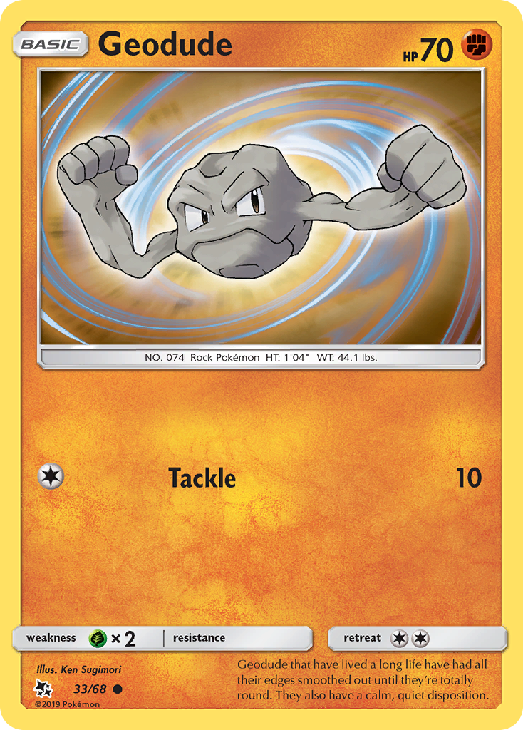 Geodude (33/68) - Hidden Fates Pokémon Card