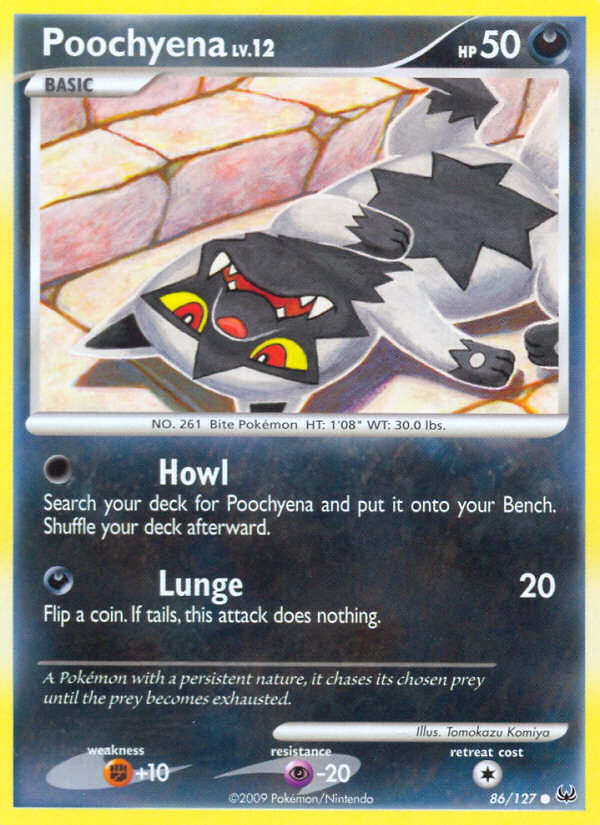 Poochyena (86/127) - Platinum Pokémon Card