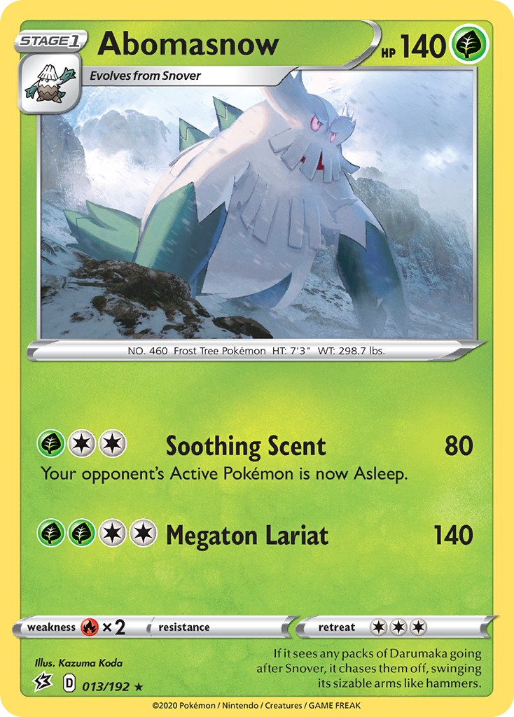 Abomasnow (13/192) - Rebel Clash Pokémon Card