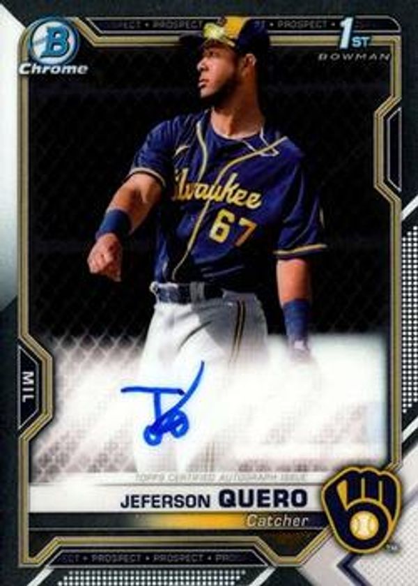 Jeferson Quero 2021 Bowman Chrome - Prospect Autographs Baseball #CPA-JQ