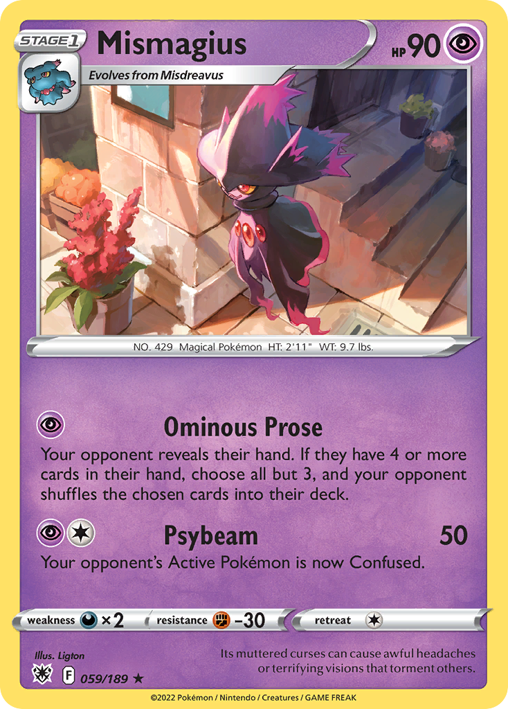 Mismagius (59/189) - Astral Radiance Pokémon Card