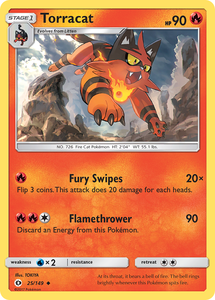 Torracat (25/149) - Sun & Moon Pokémon Card