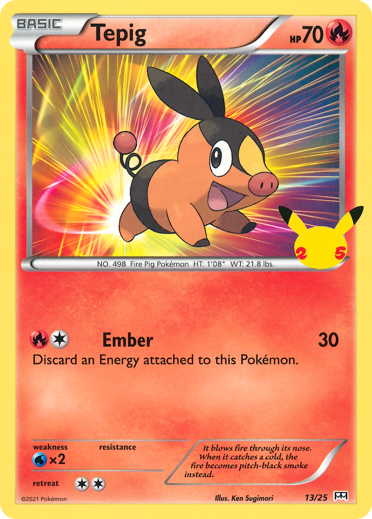 Tepig (13/25) - McDonald's Collection 2021 Pokémon Card