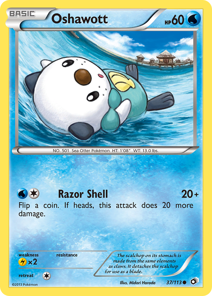 Oshawott (37/113) - Legendary Treasures Pokémon Card