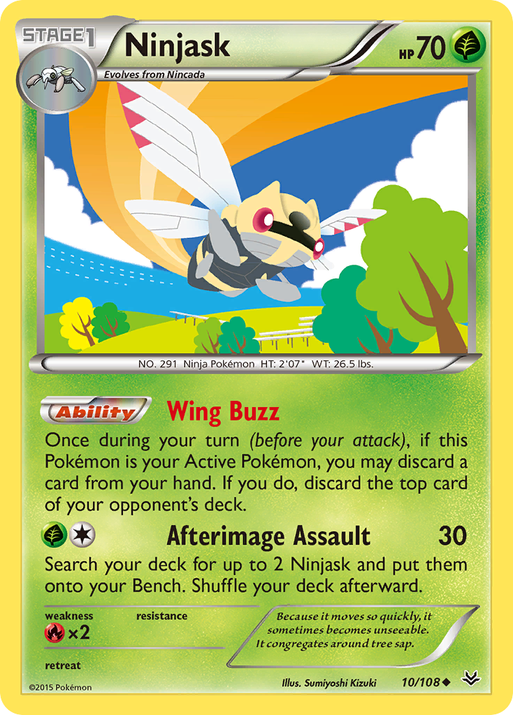 Ninjask (10/108) - Roaring Skies Pokémon Card