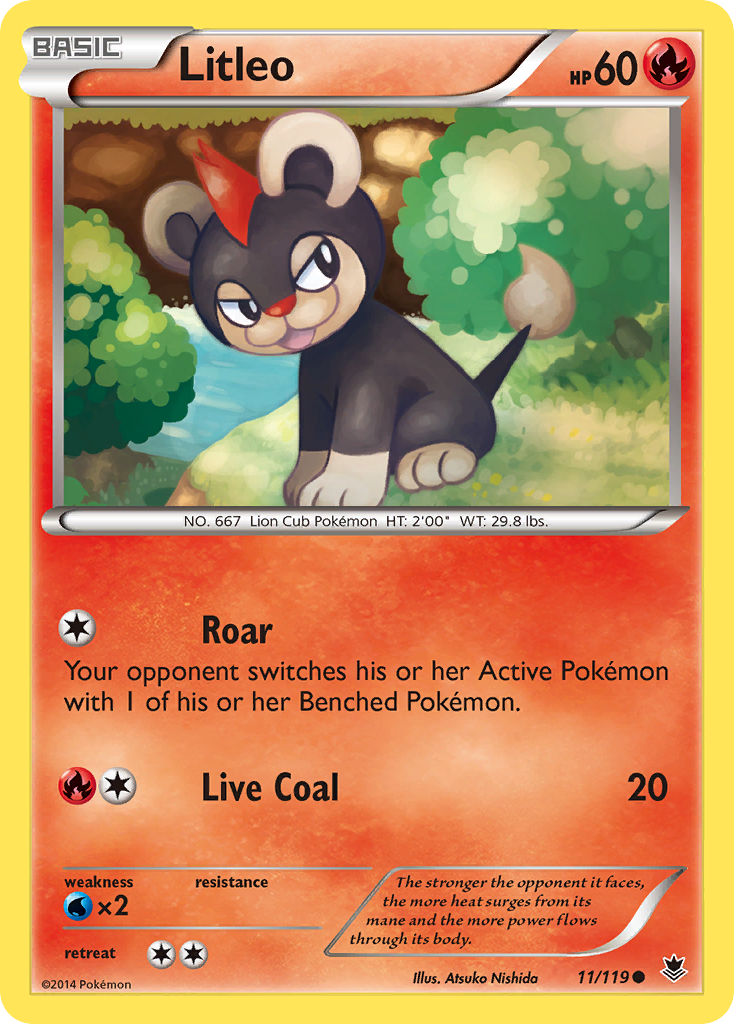 Litleo (11/119) - Phantom Forces Pokémon Card