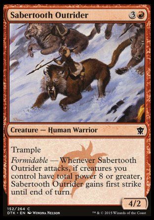 Sabertooth Outrider (Dragons of Tarkir) Trading Card