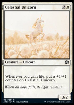 Celestial Unicorn (Dungeons & Dragons: Adventures in the Forgotten Realms) Trading Card