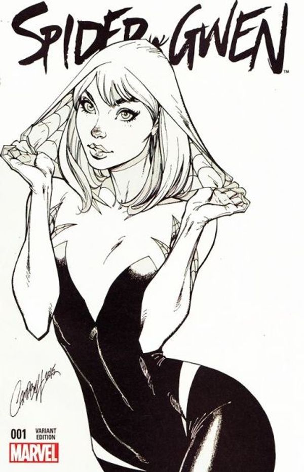 Spider-Gwen #1 (J. Scott Campbell Rupps Comics Exclusive Black and White Variant Cover)