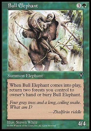 Bull Elephant (Visions) Trading Card