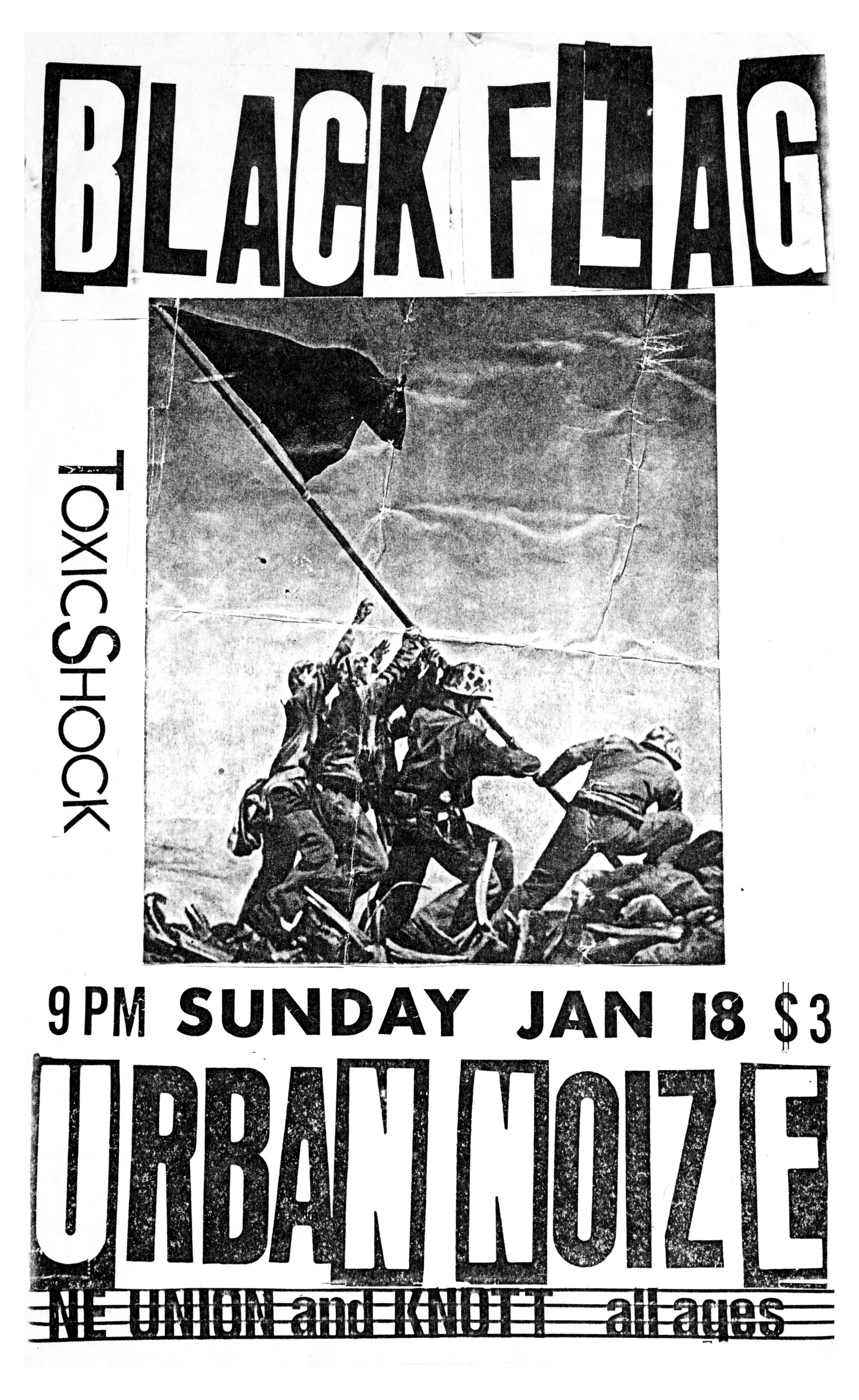 MXP-148.1 Black Flag 1981 Urban Noize  Jan 18 Concert Poster