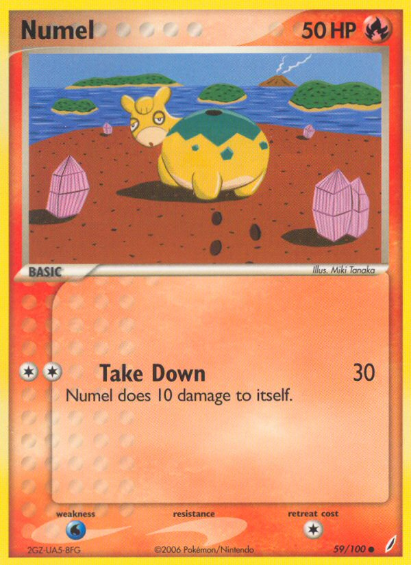 Numel (59/100) - Crystal Guardians Pokémon Card