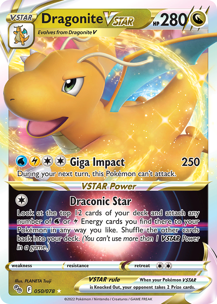 Dragonite VSTAR (50/78) - Pokémon GO Pokémon Card