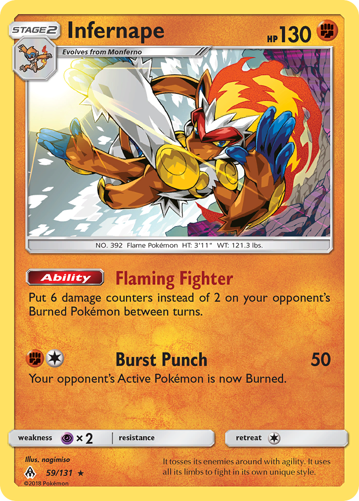 Infernape (59/131) - Forbidden Light Pokémon Card