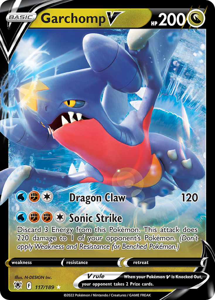 Garchomp V (117/189) - Astral Radiance Pokémon Card