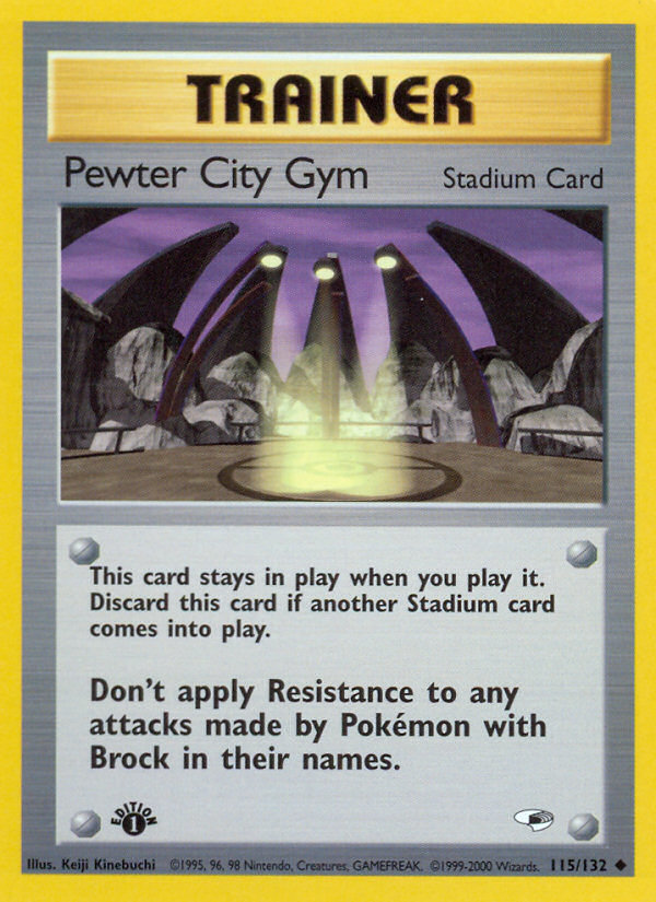 Pewter City Gym (Trainer: Stadium) (115/132) - Gym Heroes (1st Edition) Pokémon Card