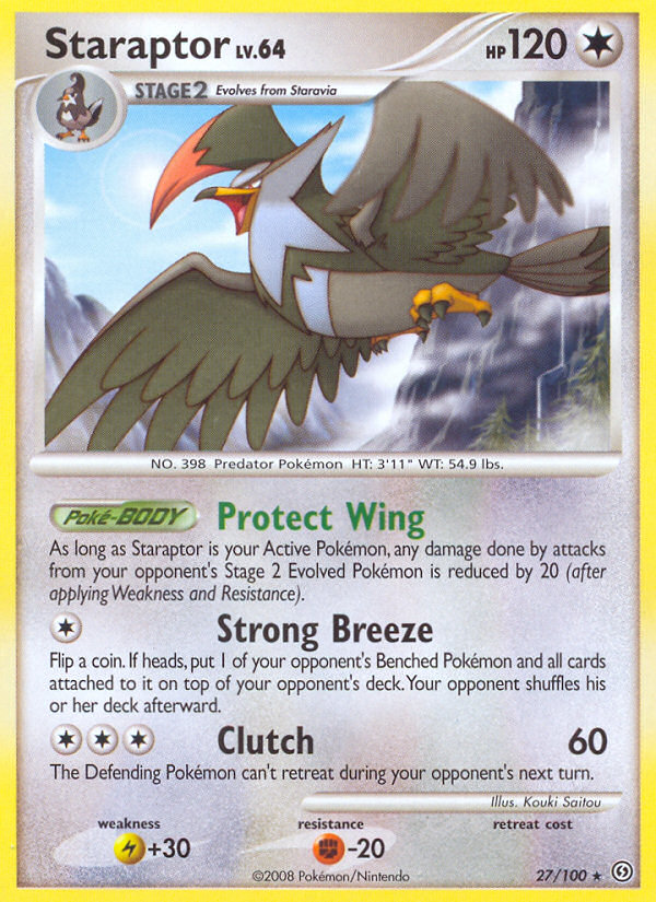 Staraptor (27/100) - Stormfront Pokémon Card