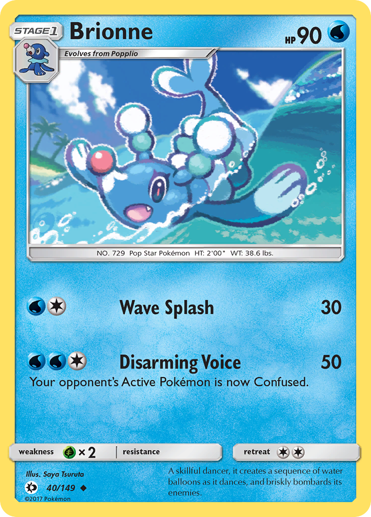 Brionne (40/149) - Sun & Moon Pokémon Card