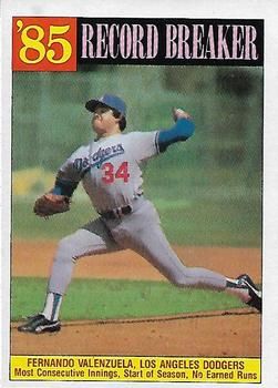 FERNANDO VALENZUELA 1987 Topps Los Angeles Dodgers #410