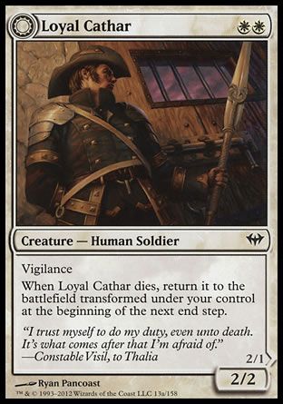 Loyal Cathar (Dark Ascension) Trading Card