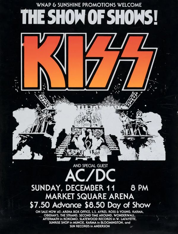 Kiss & AC/DC Market Square Arena 1977 Value - GoCollect (kiss-acdc ...