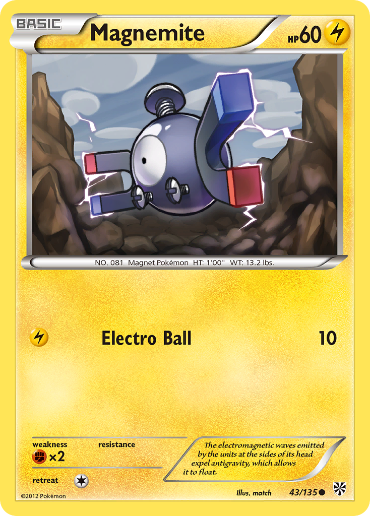 Magnemite (43/135) - Plasma Storm Pokémon Card