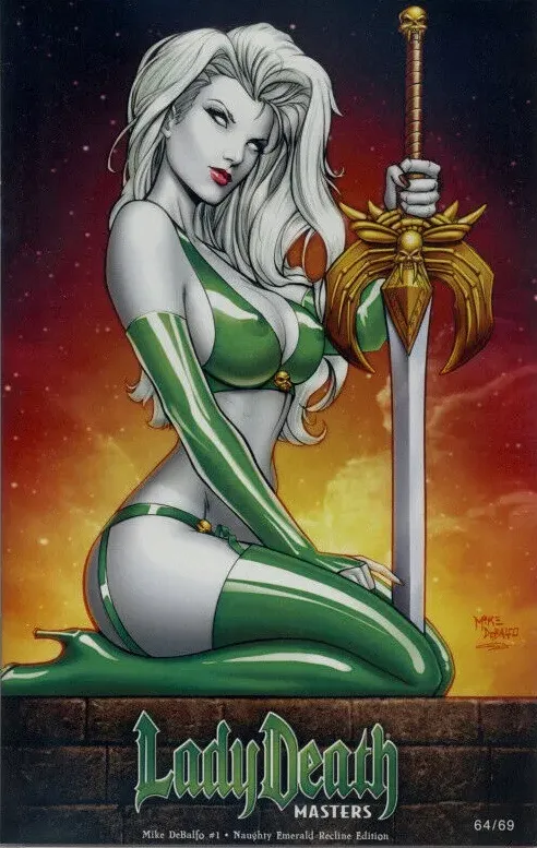 Lady Death Masters #1 (Mike DeBalfo Naughty Emerald Recline Edition) Comic